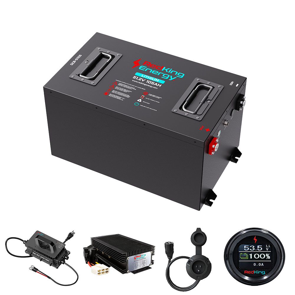 RedKing Energy Lithium Golf Cart Battery Kit 51.2V105AH
