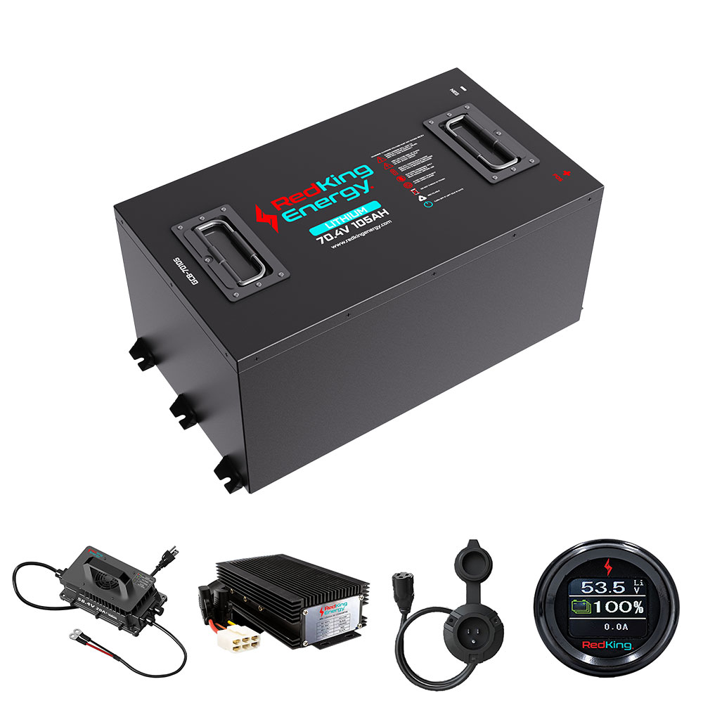 RedKing Energy Lithium Golf Cart Battery Kit 70.4V105AH
