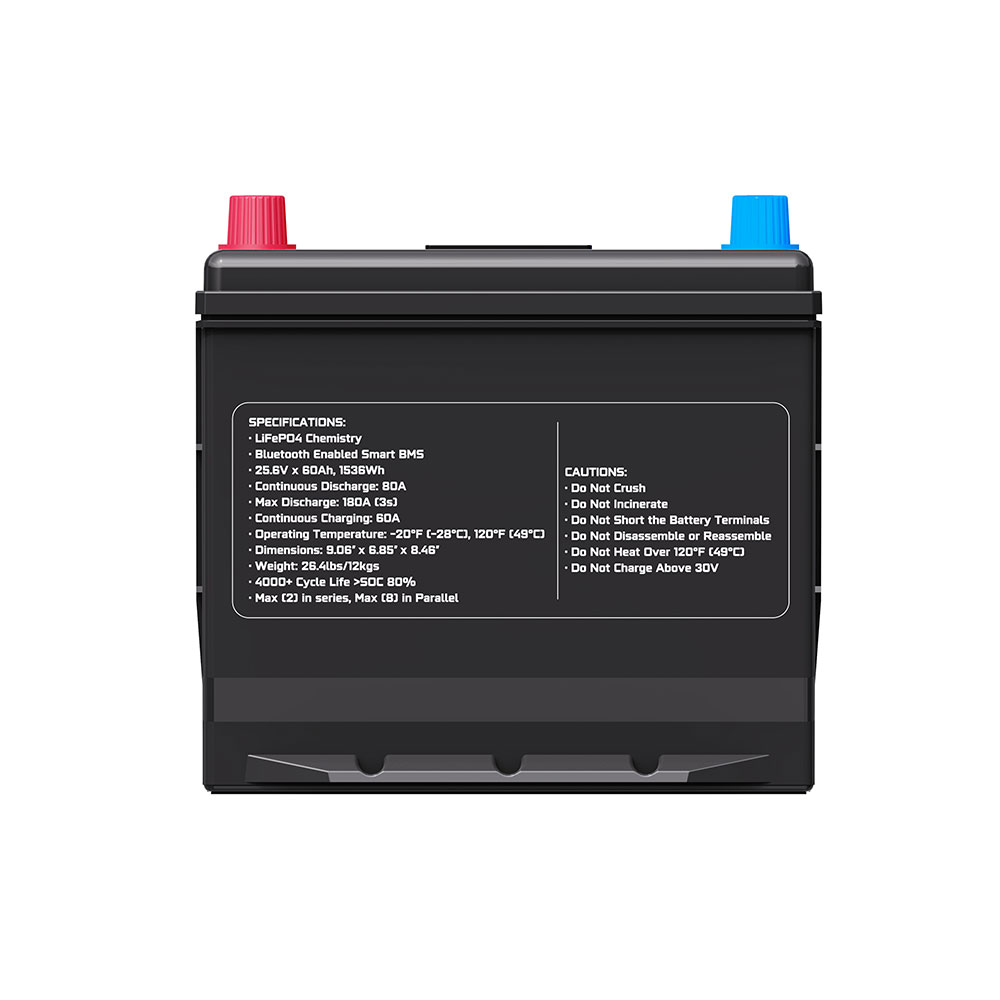 MB-2560 RedKing Energy LiFePO4 Marine Battery 25.6V60AH