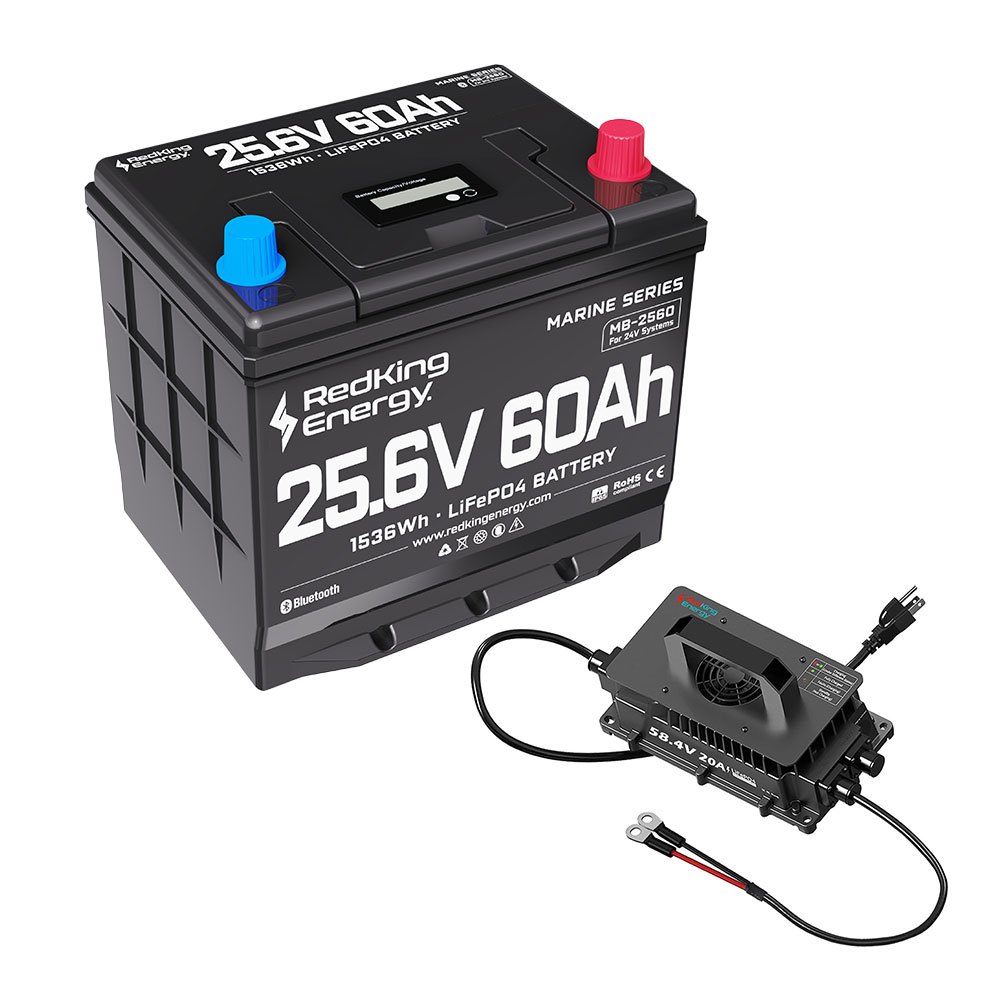 RedKing Energy Lithium Marine Battery Kit 25.6V60AH