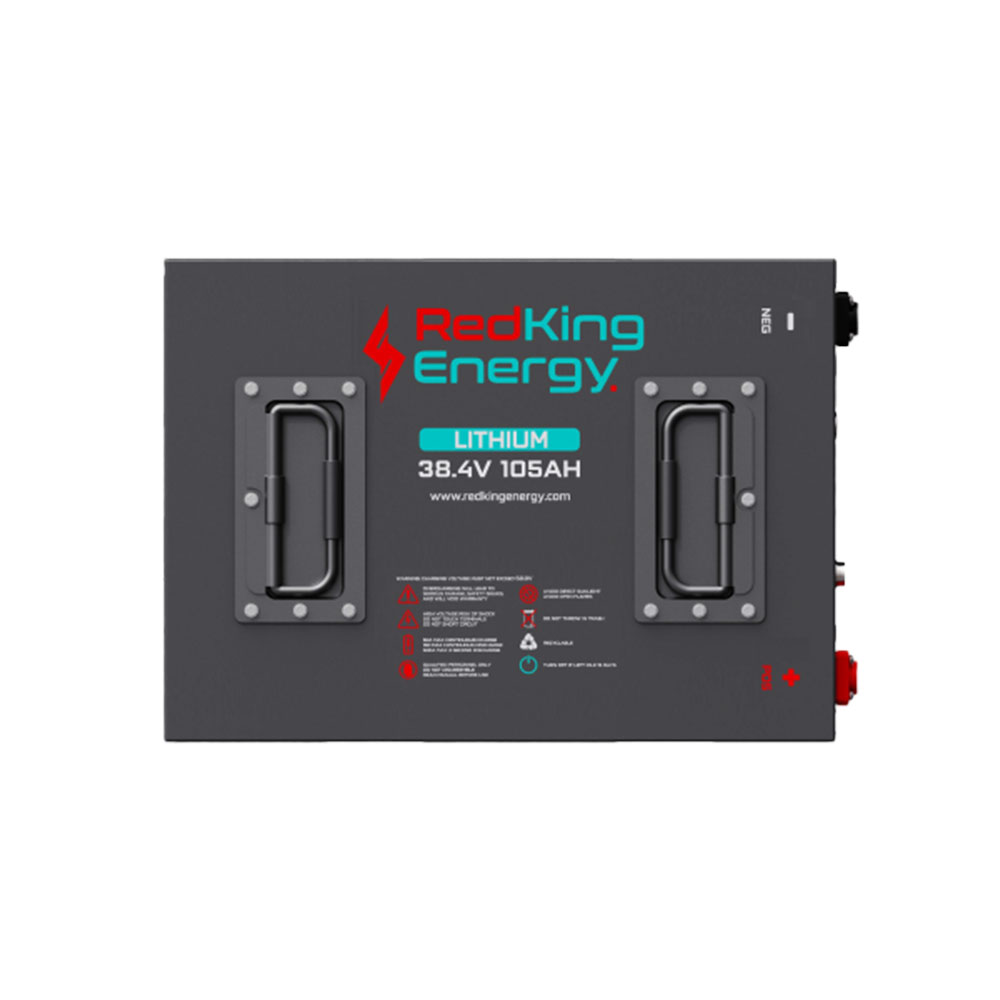RedKing Energy Lithium LifePO4 Battery 38.4V 105AH Top View